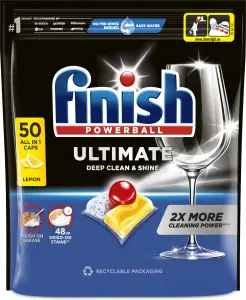 Finish tablety do myčky Ultimate All in 1 Lemon, 50 ks